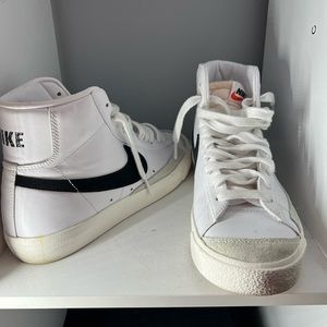 Black check Nike Blazers